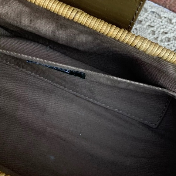 J Crew Wicker Straw Rattan Clutch Handbag - Picture 13 of 16